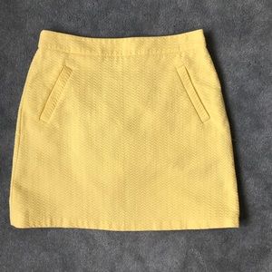 Textured Yellow Skirt